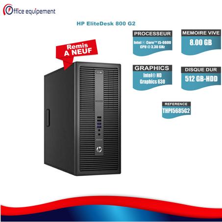 HP EliteDesk 800 G2 i5-6e Génération 8G RAM 500 Go HDD