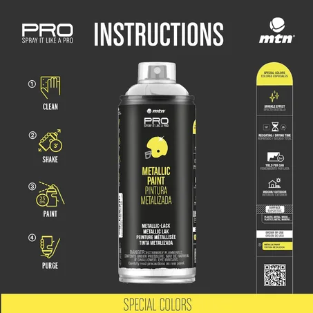 Bombe de Peinture 400ml MTN PRO METALLIC