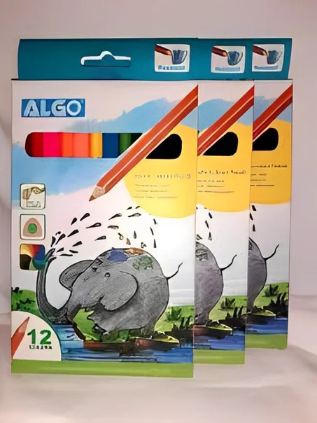 Crayon Couleur Triangulaire Maxi ALGO - 12 Couleurs