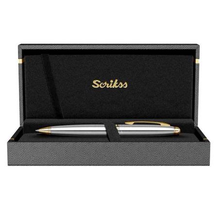 Stylo à Bille Parure SCRIKSS Doré Chrome