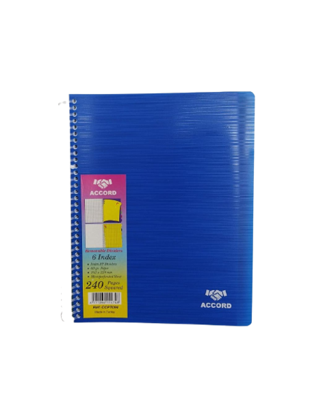 Registre A5 Spirale 6 Sujets ACCORD