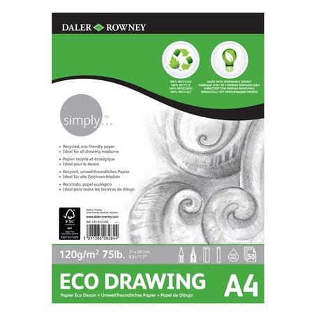 Bloc Dessin 120G Simply Eco Drawing DALER ROWNEY - A4/A3