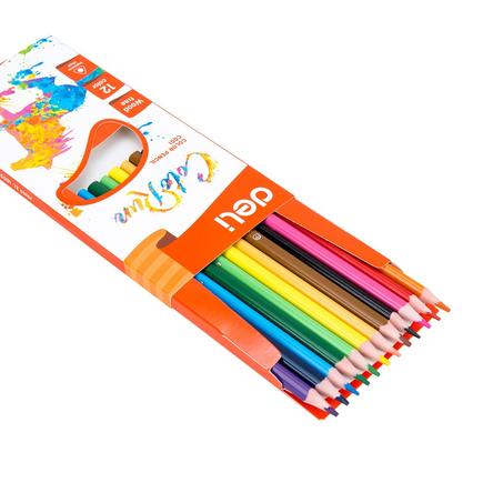 Crayon Couleur ColoRun DELI - 12 Couleurs