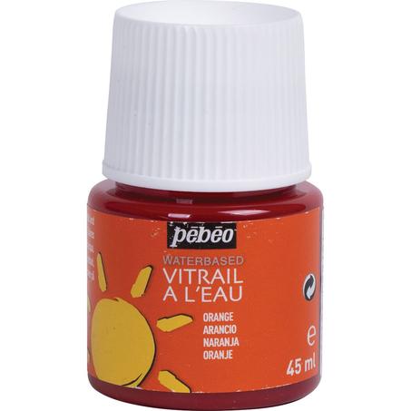 Peinture Vitrail à L'eau 45ml PEBEO - Orange