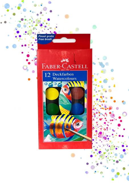 Peinture Aquarelle FABER CASTELL - 12 Couleurs