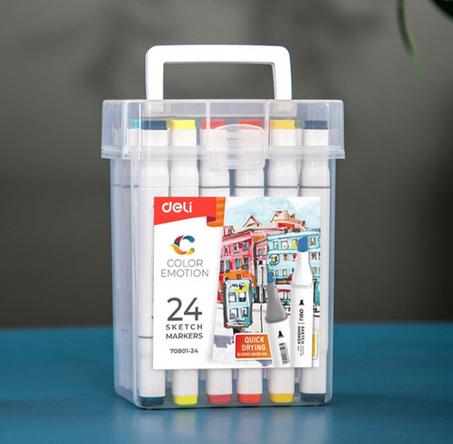 Promarker DELI - Boite de 24 couleurs