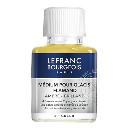 Medium LEFRANC BOURGEOIS pour Glacis Flamand Ambré-Brillant "75ml'