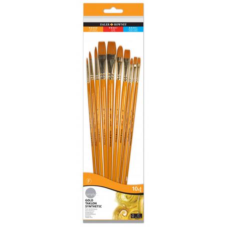 Brosses et Pinceaux en Soie - Acrylic - SIMPLY DALER ROWNEY - Paquet de 6