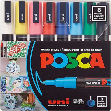 Marqueur POSCA 3M - Paquet de 8 Marqueurs