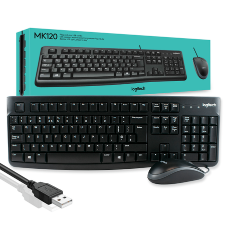 Clavier + Souris Avec Fil MK120 LOGITECH