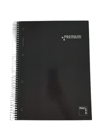 Registre A4 Spirale Noir PACSA PREMUIM