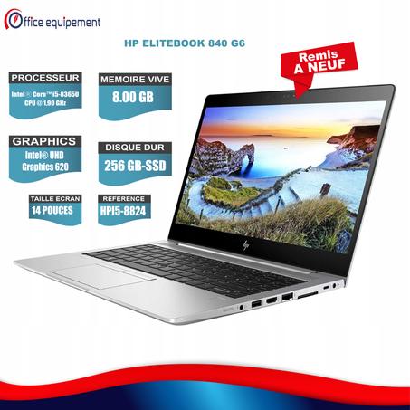HP ELITEBOOK 840 G6 i5-8e Génération 8G RAM 256 Go SSD