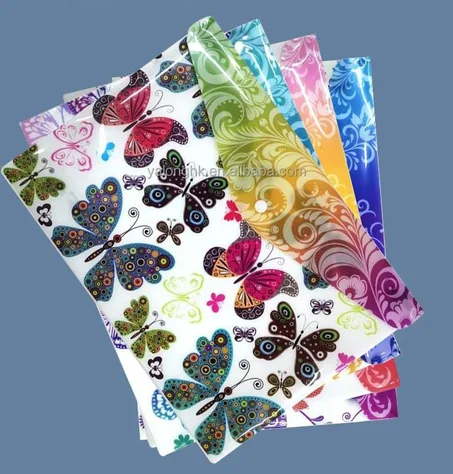 Pochette En Plastique A4 Avec Bouton YALONG