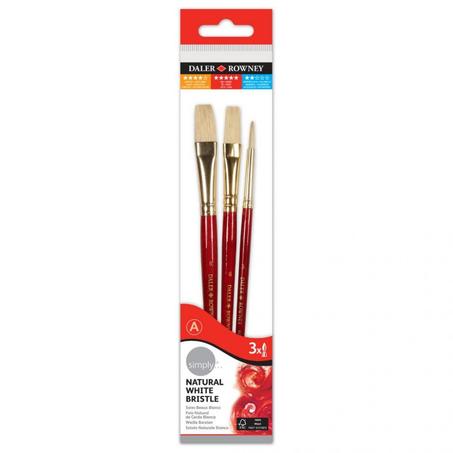 Brosse en Soie - Huile - SIMPLY DALER ROWNEY - Paquet de 3