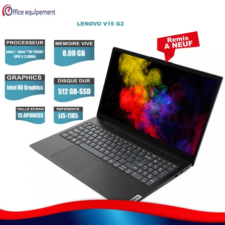 LENOVO V15 G2 I5-11e Génération 8 Go RAM 512 Go SSD