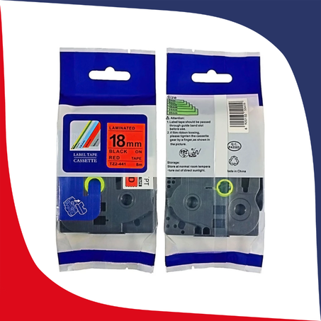 Ruban BROTHER 18mm - Black on Blue / Green / Red