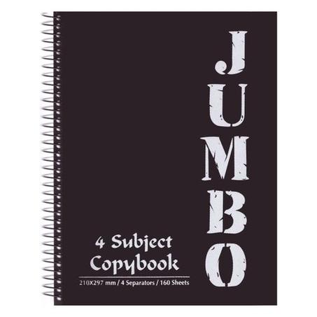 Cahier Spirale   A4 4 Sujets 160 Pages JUMBO