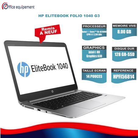 HP ELITEBOOK FOLIO 1040 G3 I5-6e Génération 8G RAM 128 Go SSD