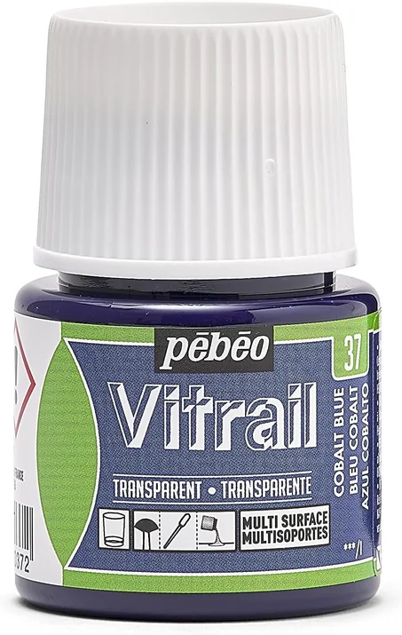 Peinture Vitrail Transparent 45ml PEBEO - Bleu Cobalt