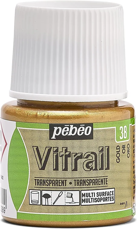 Peinture Vitrail Transparent 45ml PEBEO - Or