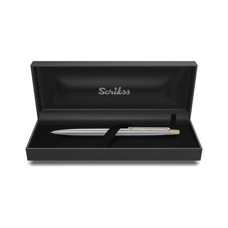 Stylo A Bille SCRIKSS Venus 711 Chrome Doré