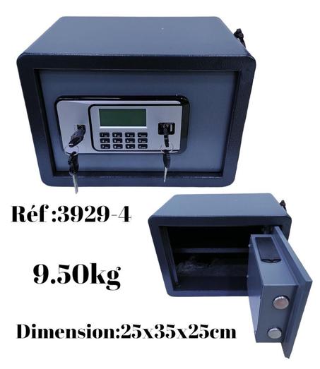 Coffre Fort en Métal 25x35x25cm