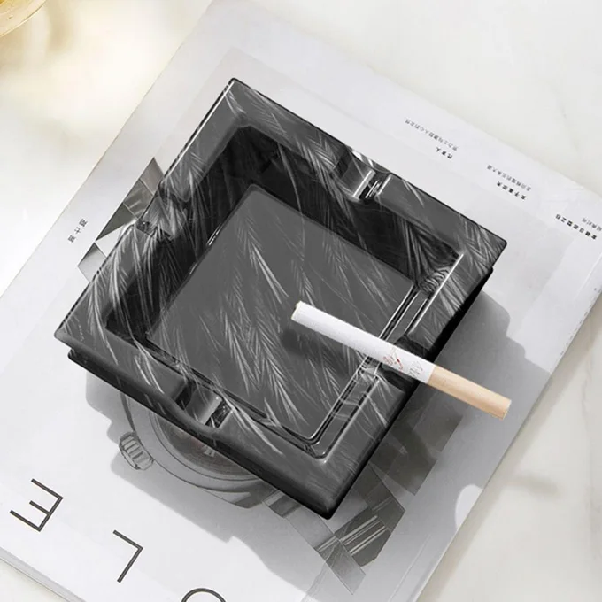 Moules à Cendrier En Silicone 2 Pièces - Carré Et Diamant Pour Résine Époxy DIY