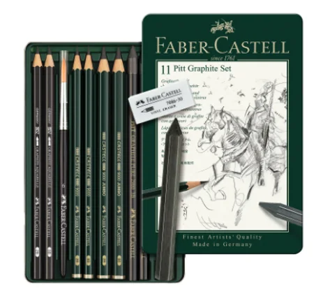 Set Crayons Pitt Graphite FABER CASTELL - Boîte de 11