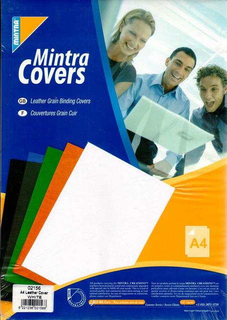Paper Cover Eurochrome A4 Blanc Rigide MINTRA