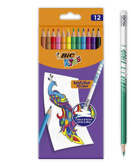Crayon Couleur BIC KIDS - 12 Couleurs