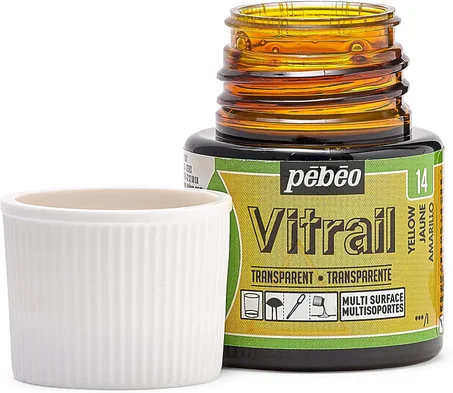 Peinture Vitrail Transparent 45ml PEBEO - Jaune