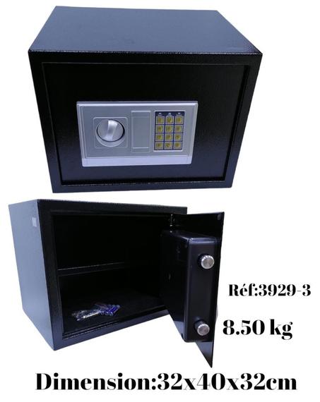 Coffre Fort en Métal 32x40x32cm