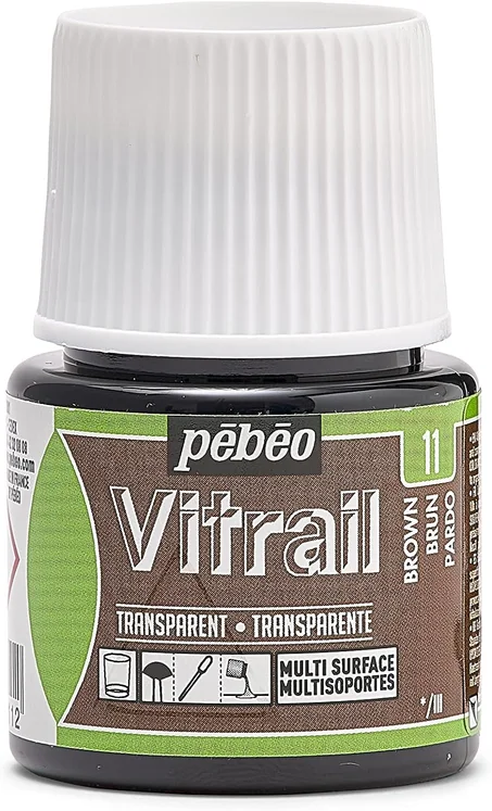 Peinture Vitrail Transparent 45ml PEBEO - Brun