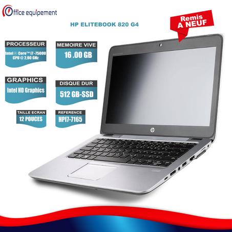 HP ELITEBOOK 820 G4 i7 -7e Génération 16 Go RAM 256 Go SSD