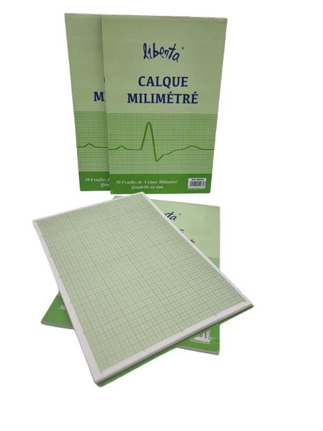 Papier Calque Milimitrique 50 Feuilles