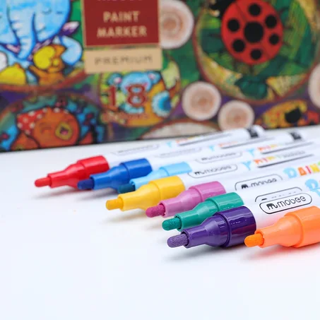Marqueur de Peinture à base d'huile MOBEE - 18 marqueurs