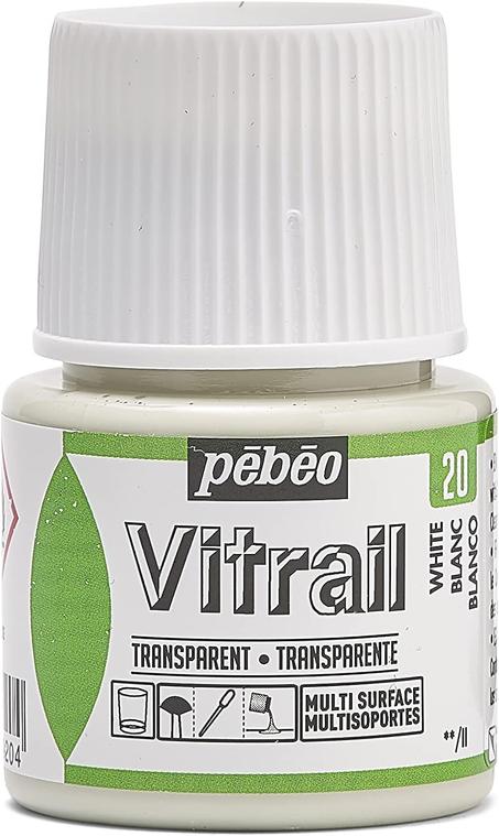 Peinture Vitrail Transparent 45ml PEBEO - Blanc