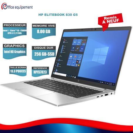 HP ELITEBOOK 830 G5 i5 -7e Génération 8G RAM 256 Go SSD