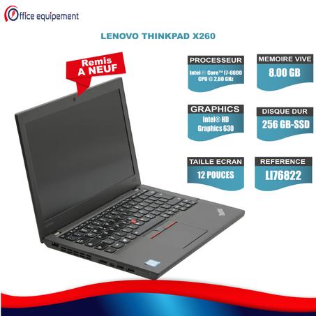 LENOVO THINKPAD X260 I7-6e Génération 8G RAM 256 Go SSD