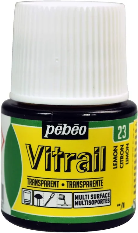 Peinture Vitrail Transparent 45ml PEBEO - Citron