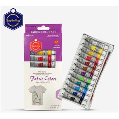 Gouache sur Tissu 12ml KEEP SMILING - 12 Tubes + Pinceau