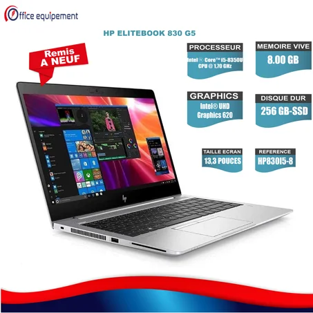 HP ELITEBOOK Tactile X360 1030 G3 i5-8e Génération 8G RAM 512 Go SSD