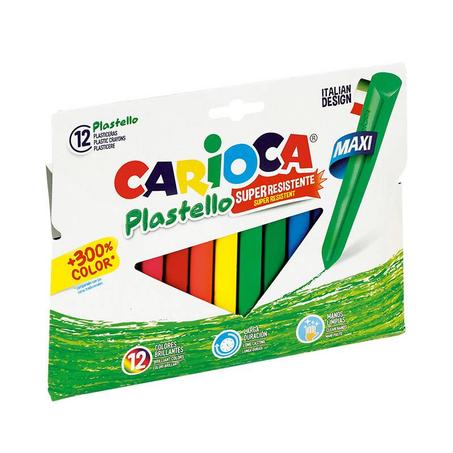 Crayons De Cire PASTELLO TRIANGULAR MAXI CARIOCA /12UTS