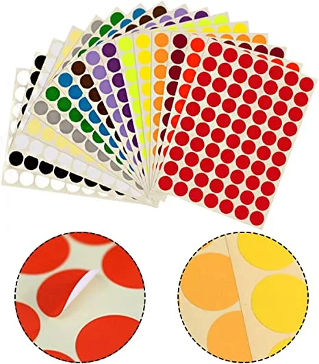 3000 Pieces - 10mm Gommettes Autocollantes Rondes - Bleu