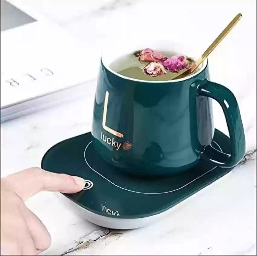 Chauffe Tasse USB En Bois De Noyer - Réchauffeur Mug Électrique Pour Bureau