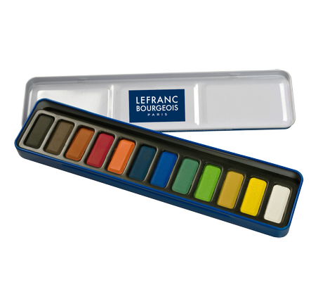 Pastels d' Aquarelle LEFRANC BOURGEOIS - 12 Couleurs