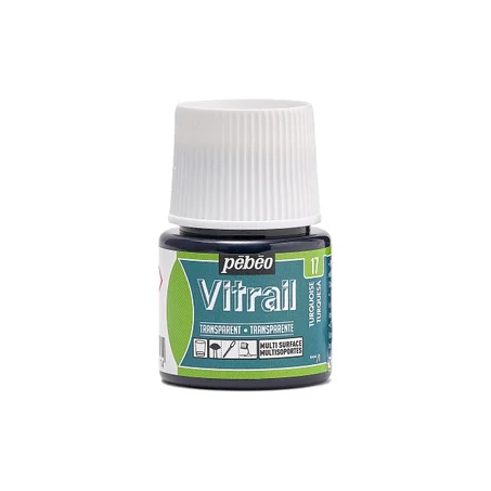 Peinture Vitrail Transparent 45ml PEBEO - Turquoise