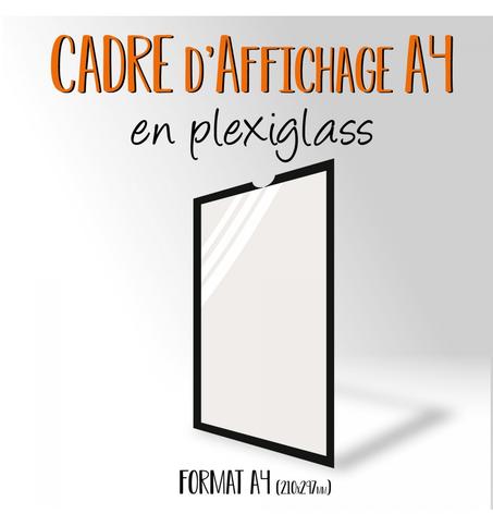 Cadre d'Affichage A4 en Plexiglass