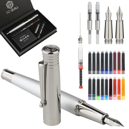 Stylo Plume + Recharges en Couleurs GC QUILL