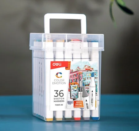 Promarker DELI - Boite de 36 couleurs